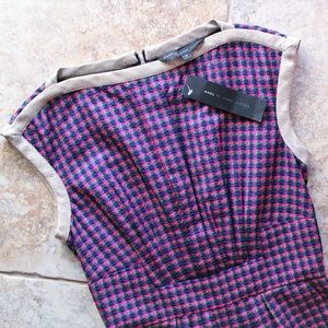 MARC JACOBS Holiday Dress W/Silver Piping